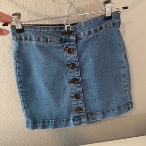 Button Jean skirt